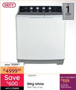 Defy 18Kg White Twin Tub DTT180 10064411