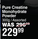 USN Pure Creatine Monohydrate Powder Assorted-300g