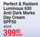 Nivea Perfect & Radiant Luminous 630 Anti Dark Marks Day Cream SPF50-40ml Each