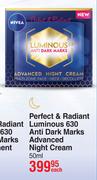 Nivea Perfect & Radiant Luminous 630 Anti Dark Marks Advanced Night Cream-50ml Each