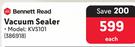 Bennett Read Vacuum Sealer KVS101 386918-Each