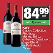 KWV Classic Collection Pinotage,Merlot,Shiraz,Cabernet Sauvignon,Cape Blend Or Petit Verdot-750ml