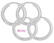 Sterling Silver Gypseys 20mm-Per Pair
