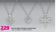 Sterling Silver Pendant & Necklace-Each