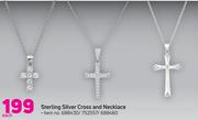 Sterling Silver Cross & Necklace-Each