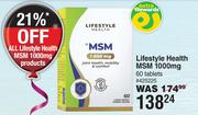 Lifestyle Health MSM 1000mg 60 Tablets