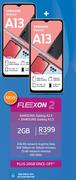 Samsung Galaxy A13 + Samsung Galaxy A13-On Flexon 2GB (24 Months)