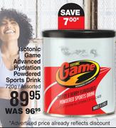 Isotonic Game Advanced Hydration Powdered Sports Drink Assorted-720g