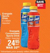 Energade Concentrated Sports Drink Assorted-750ml Each