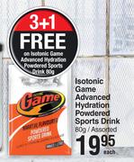 Isotonic Game Advanced Hydration Powdered Sports Drink Assorted-80g