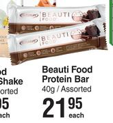 Beauti Food Protein Bar Assorted-40g Each