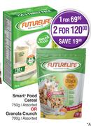 Futurelife Smart+ Food Cereal 750g Or Granola Crunch 700g Assorted-For 2