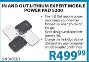In & Out Lithium Expert Mobile Power Pad 5200