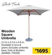 Shade Trends Wooden Square Umbrella 2.2 m x 2.2 m x 2.4 m