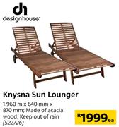 Designhouse Knysna Sun Lounger 1.960 m x 640 mm x 870 mm- Each