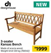 Designhouse 3-Seater kansas Bench