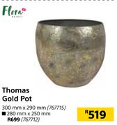 Flora Thomas Gold Pot 280mm x 250mm 767712
