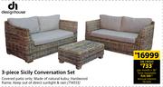 Design House 3 Piece Sicily Conversation Set