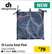 Design House St Lucia Seat Pad Grey