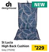 Design House St Lucia High Back Cushion Grey