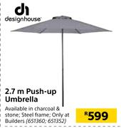 Designhouse 2.7m Push Up Umbrella
