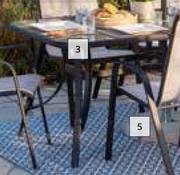 Designhouse 6 Seater Glass & Steel Grey Table