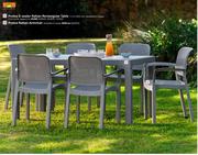 Gold Sun Protea 6 Seater Rattan Rectangular Table-1.5m x 850mm