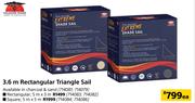 Kalahari Shade 3.6m Rectangular Triangle Sail-Each