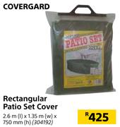 Covergard Rectangular Patio Set Cover-2.6m x 1.35m (w) x 750mm (h)