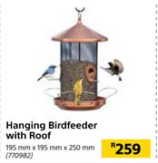 Hanging Birdfeeder With Roof-195mm x 195mm x 250mm