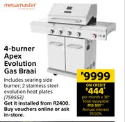 Megamaster 4 Burner Apex Evolution Gas Braai