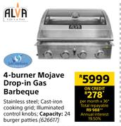 Alva 4 Burner Mojave Drop In Gas Barbeque