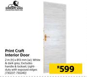 Swartland Print Craft Interior Door-2m (h) x 813mm (w)