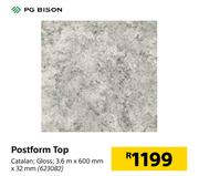 PS Bison Postform Top Catalan, Gloss-3.6m x 600mm x 32mm
