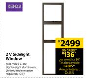 Kenzo 2V Sidelight Window-600mm x 2.1m