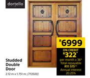 Dortello Studded Double Door-2.12m x 1751m