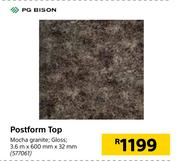 PS Bison Postform Top Mocha Granite, Gloss-3.6m x 600mm x 32mm