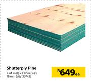 Shutterply Pine-2.44m (l) x 1.22m (w) x 18mm (d) Each
