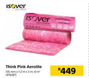Isover Think Pink Aerolite 6 Sqm-135mm x 1.2m x 5m