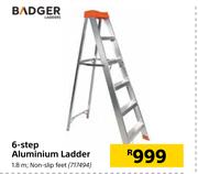 Badger 6 Step Aluminium Ladder 1.8m