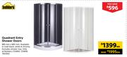 Builders Quadrant Entry Shower Doors-885mm x 885mm