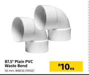 87.5 Degree Plain PVC Waste Bend-Each