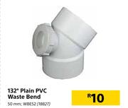 132 Degree Plain PVC Waste Bend