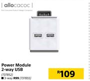 Allocacoc Power Module 2 Way USB