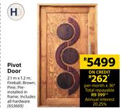 Pivot Door 2.1m x 1.2m 653669