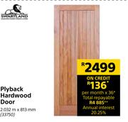 Swartland Plyback Hardwood Door 2.032m x 813mm