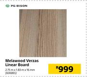 PG Bison Melawood Verzas Linear Board-2.75m x 1.83m x 16mm