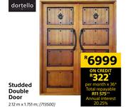 Dortello Studded Double Door-2.12m x 1.751m