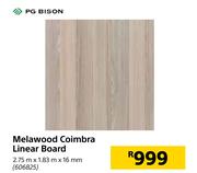 PG Bison Melawood Coimbra Linear Board-2.75m x 1.83m x 16mm