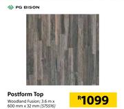 PG Bison Postform Top-3.6m x 600mm x 32mm